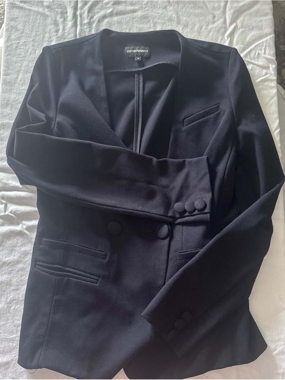 Emporio Armani Women's Navy Double-Breasted Blazer